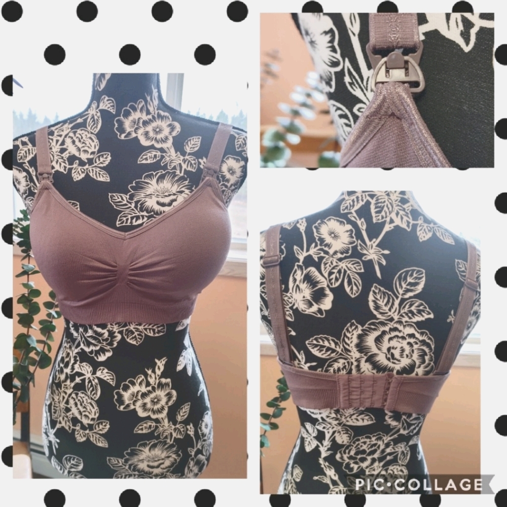 Purple Nursing Bra soft wireless small medium